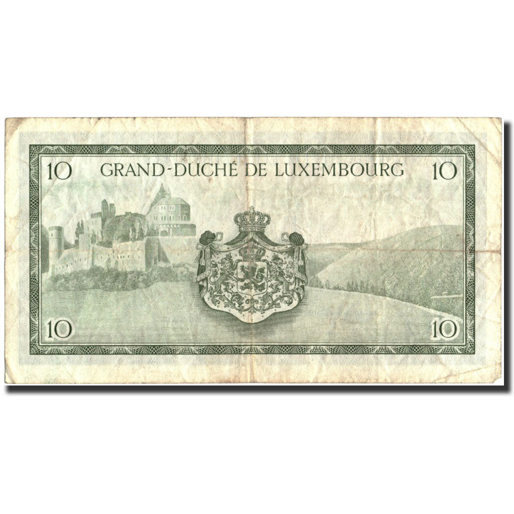 Banknote, Luxembourg, 10 Francs, Undated (1954), Undated, KM:48a, VF(20-25)