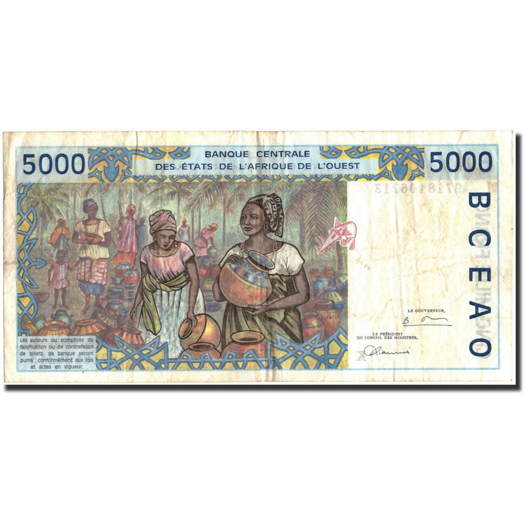 Banconote, Stati dell'Africa occidentale, 5000 Francs, 1997, KM:713Kf, 1997, MB+