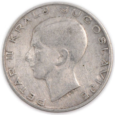 YUGOSLAVIA, 20 Dinara, 1938, KM #23, EF(40-45), Silver, 27, 8.88