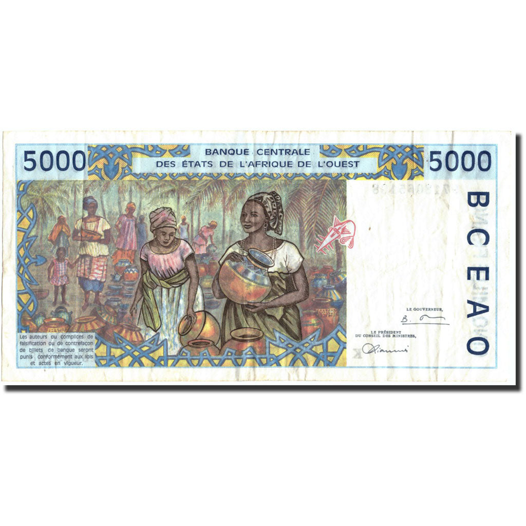 Billete, 5000 Francs, undated (1992-2003), Estados del África Occidental