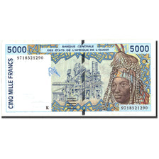 Billet, West African States, 5000 Francs, 1997, 1997, KM:713Kf, TTB+