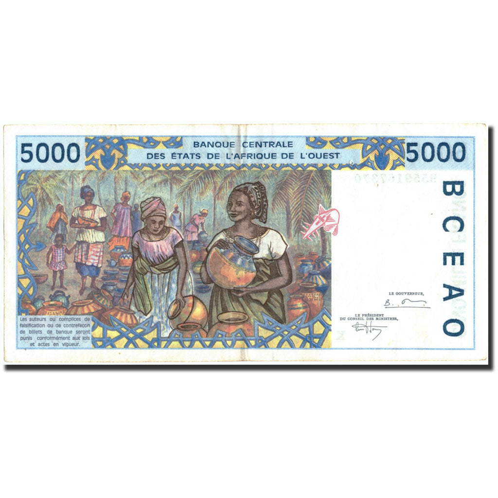 Banconote, Stati dell'Africa occidentale, 5000 Francs, 1995, KM:713Kd, 1995, BB+