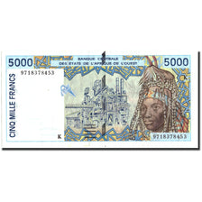 Billet, West African States, 5000 Francs, 1997, 1997, KM:713Kf, TTB+