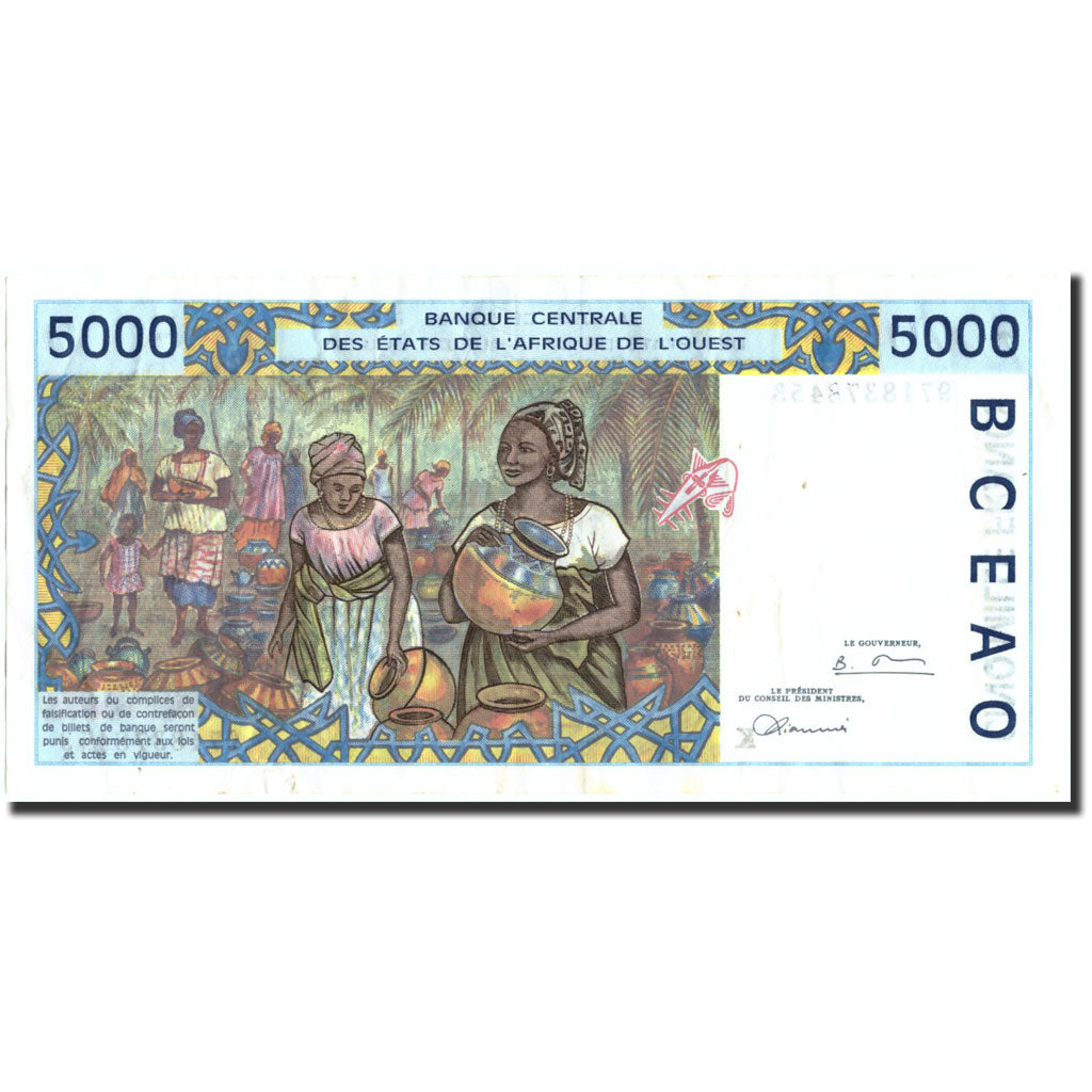 Banconote, Stati dell'Africa occidentale, 5000 Francs, 1997, KM:713Kf, 1997, BB+