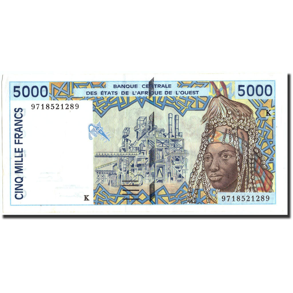 Banconote, Stati dell'Africa occidentale, 5000 Francs, 1997, KM:713Kf, 1997, BB+