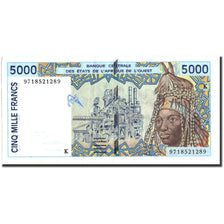 Banconote, Stati dell'Africa occidentale, 5000 Francs, 1997, KM:713Kf, 1997, BB+