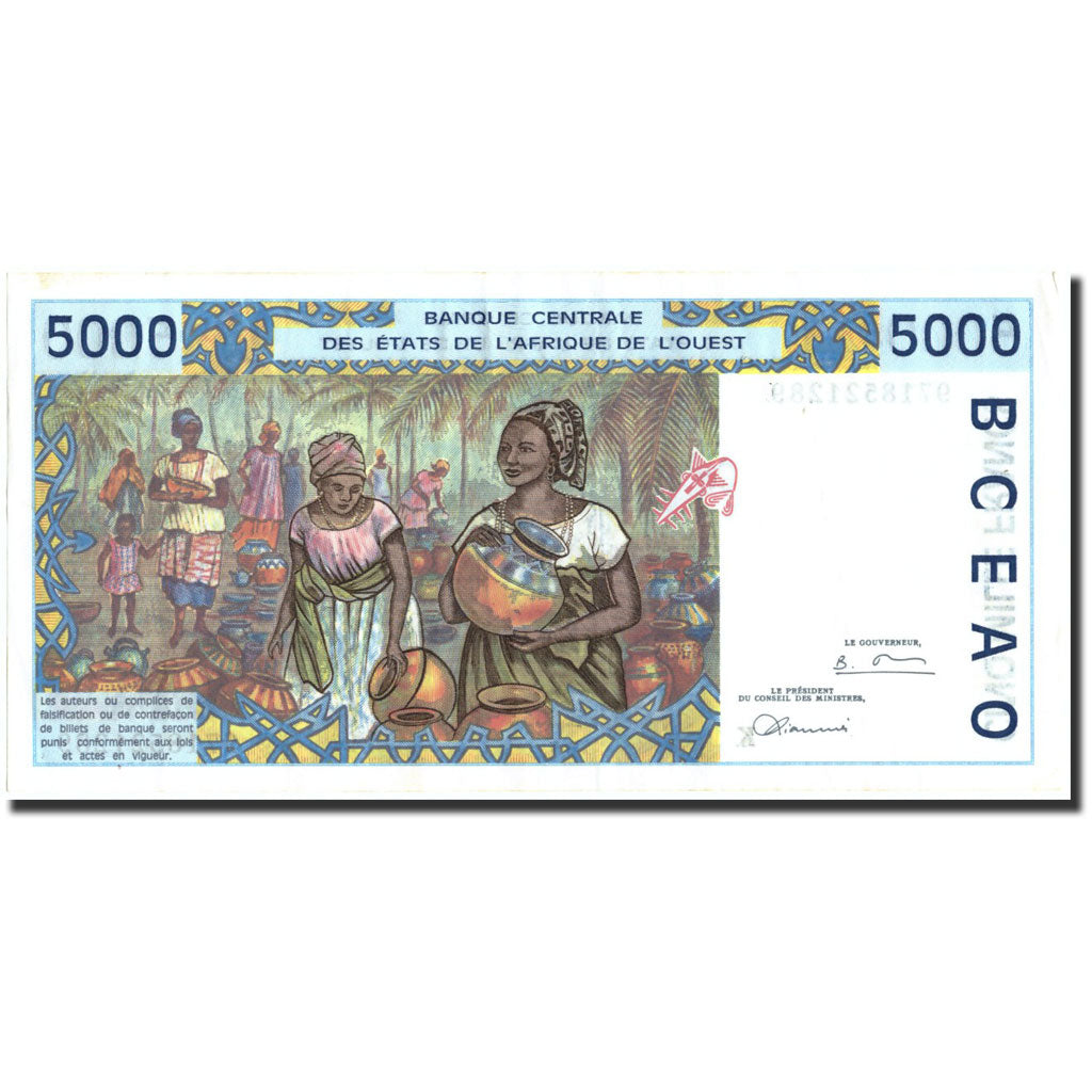 Banconote, Stati dell'Africa occidentale, 5000 Francs, 1997, KM:713Kf, 1997, BB+