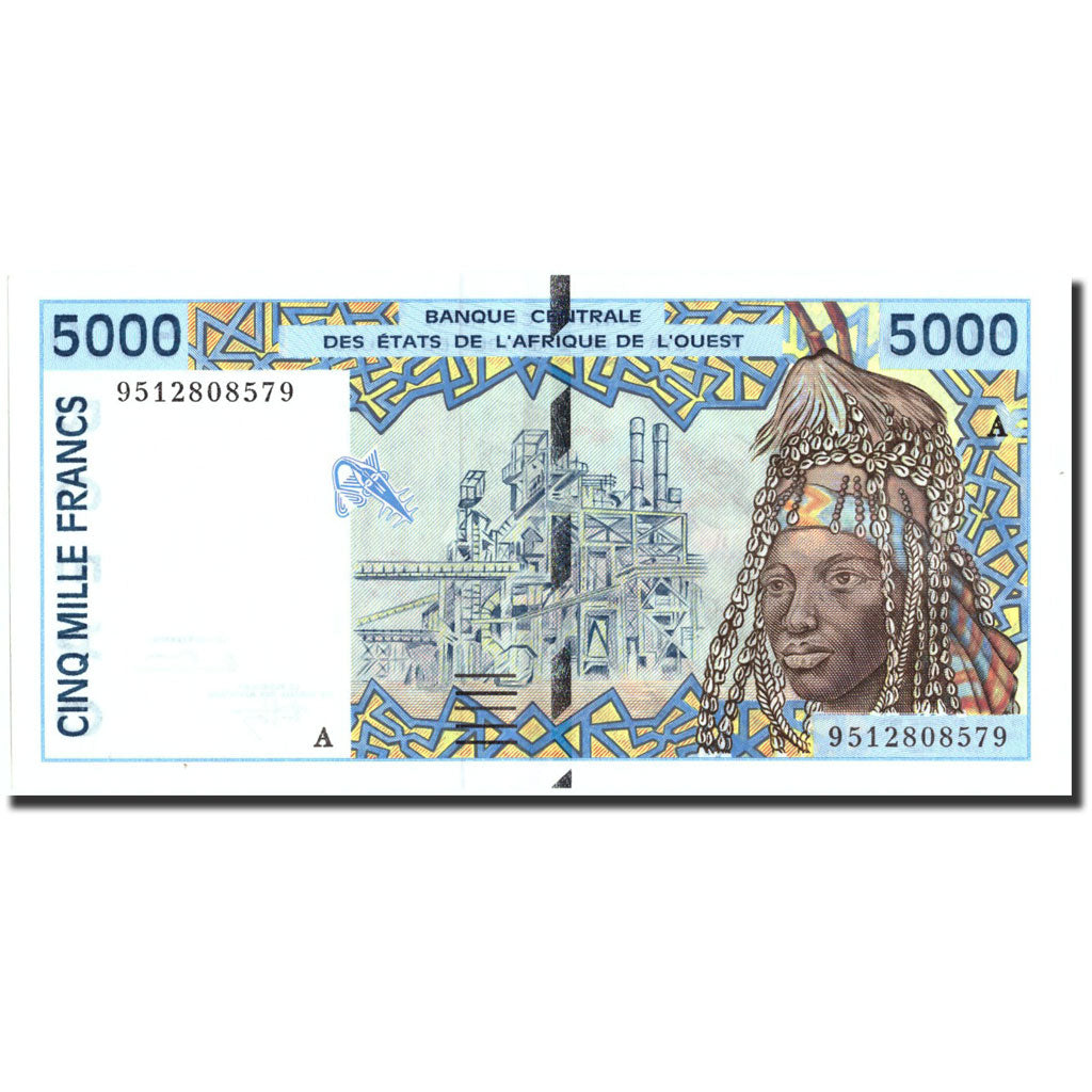 Banknote, West African States, 5000 Francs, 1995, 1995, KM:713Kd, UNC(63)