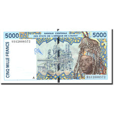 Geldschein, West African States, 5000 Francs, 1995, 1995, KM:113Ad, UNZ-