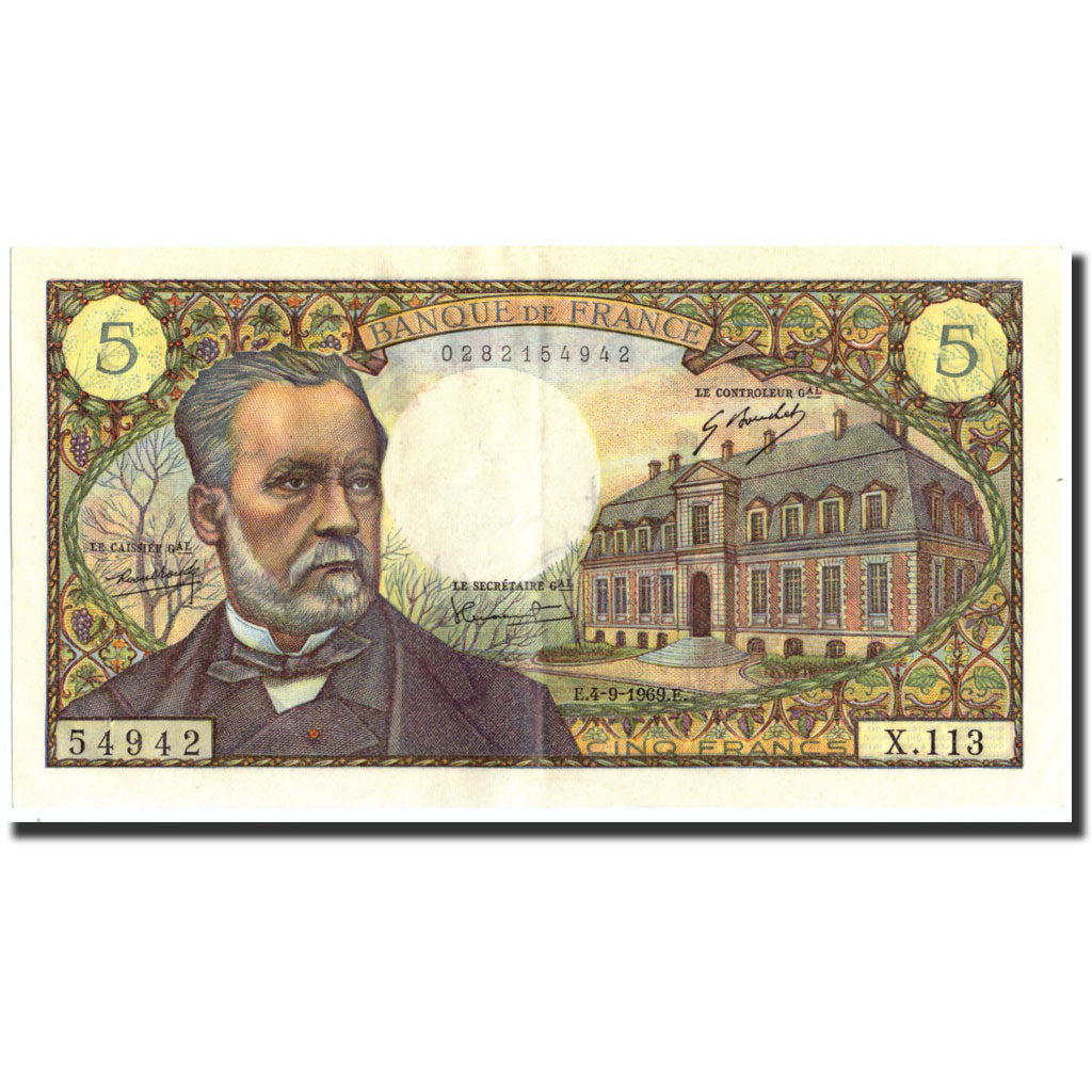 Banknote, France, 5 Francs, 1969, 1969-09-04, AU(50-53), KM:146b