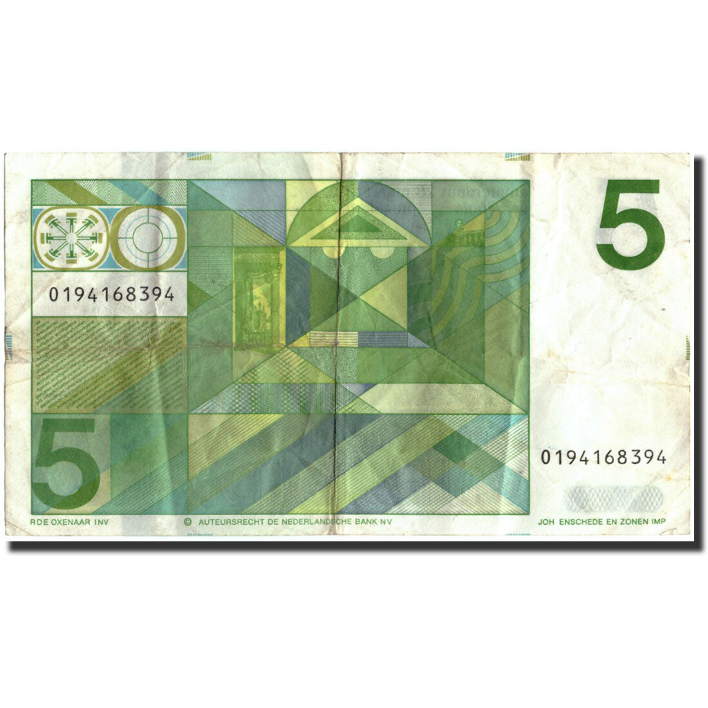 Banknote, Netherlands, 5 Gulden, 1973, 1973-03-28, KM:95a, VF(20-25)