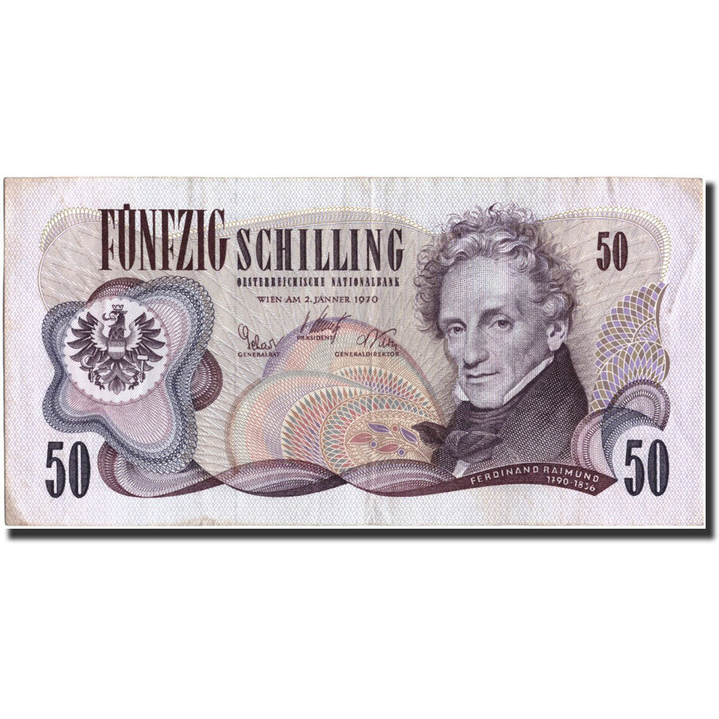 Banconote, Austria, 50 Schilling, 1970, KM:143a, 1970-01-02, BB