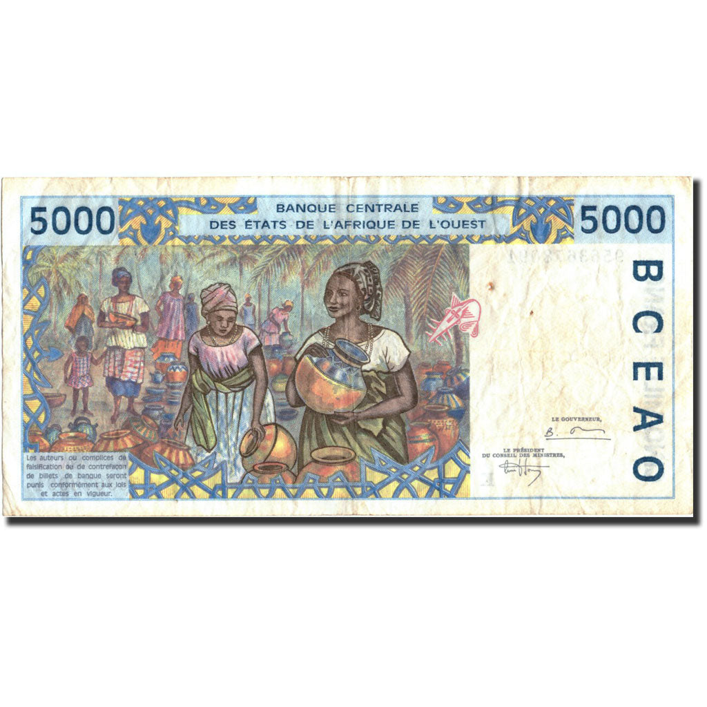 Biljet, West Afrikaanse Staten, 5000 Francs, 1995, 1995, KM:713Kd, TB