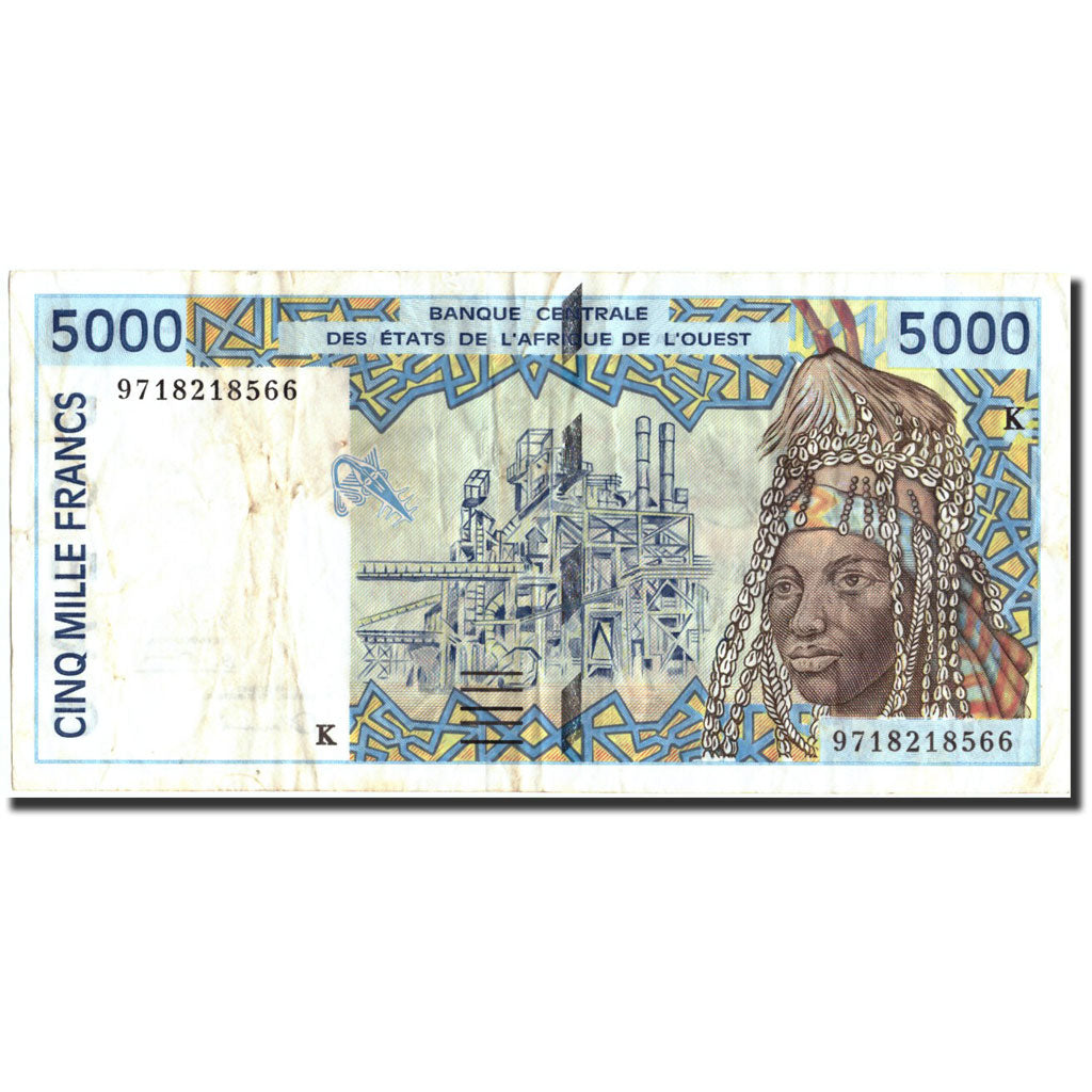 Biljet, West Afrikaanse Staten, 5000 Francs, 1997, 1997, KM:713Kd, TB