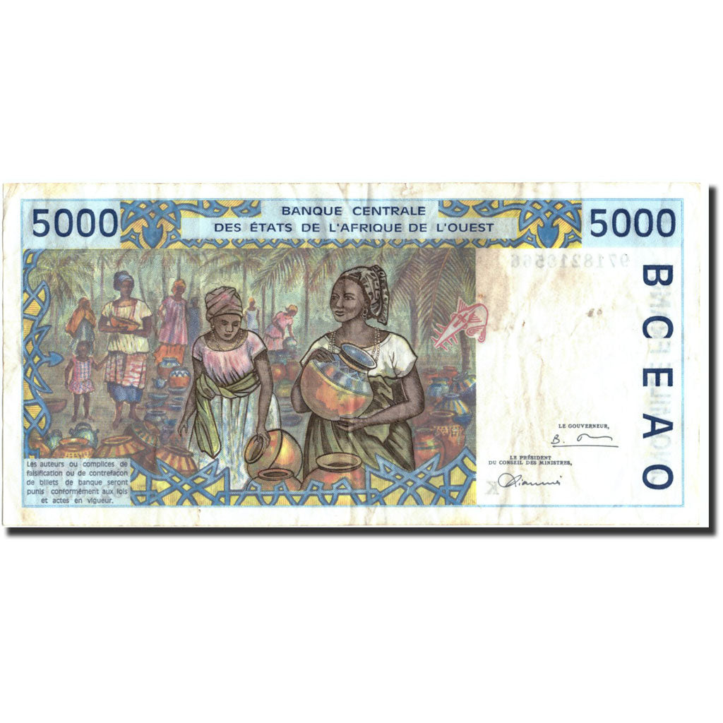 Biljet, West Afrikaanse Staten, 5000 Francs, 1997, 1997, KM:713Kd, TB