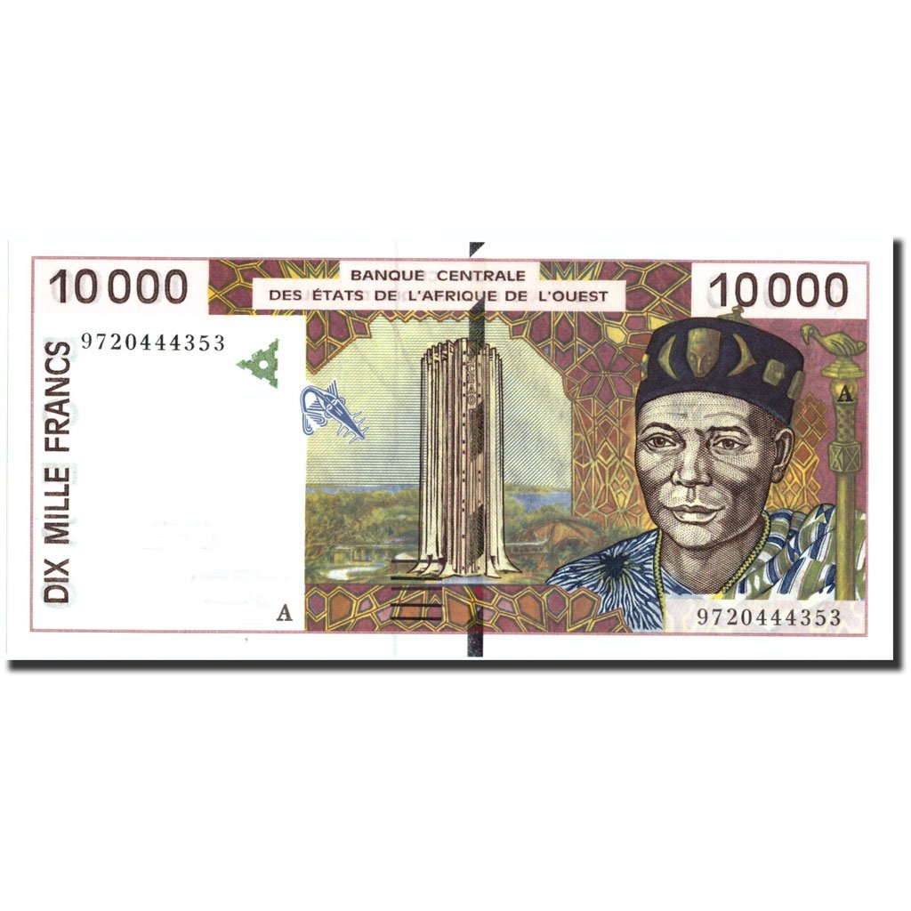 Banconote, Stati dell'Africa occidentale, 10,000 Francs, 1997, KM:114Ae, 1997