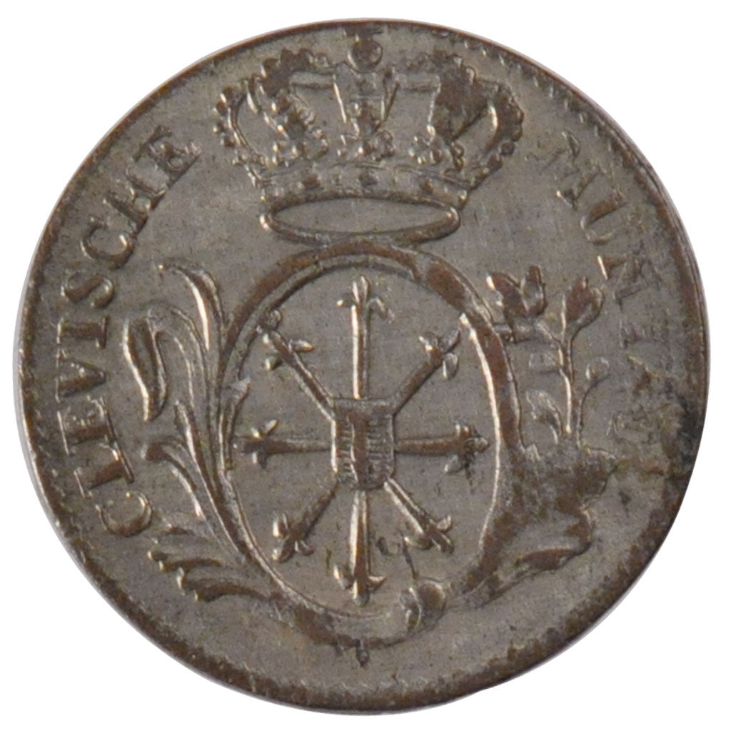 GERMAN STATES, 2 St, 1756, Cleves, KM #51, AU(50-53), Billon, 2.46