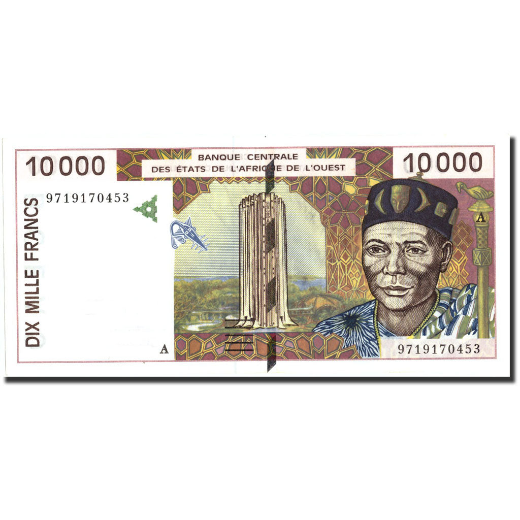 Banknote, West African States, 10,000 Francs, 1997, 1997, KM:114Aa, UNC(60-62)