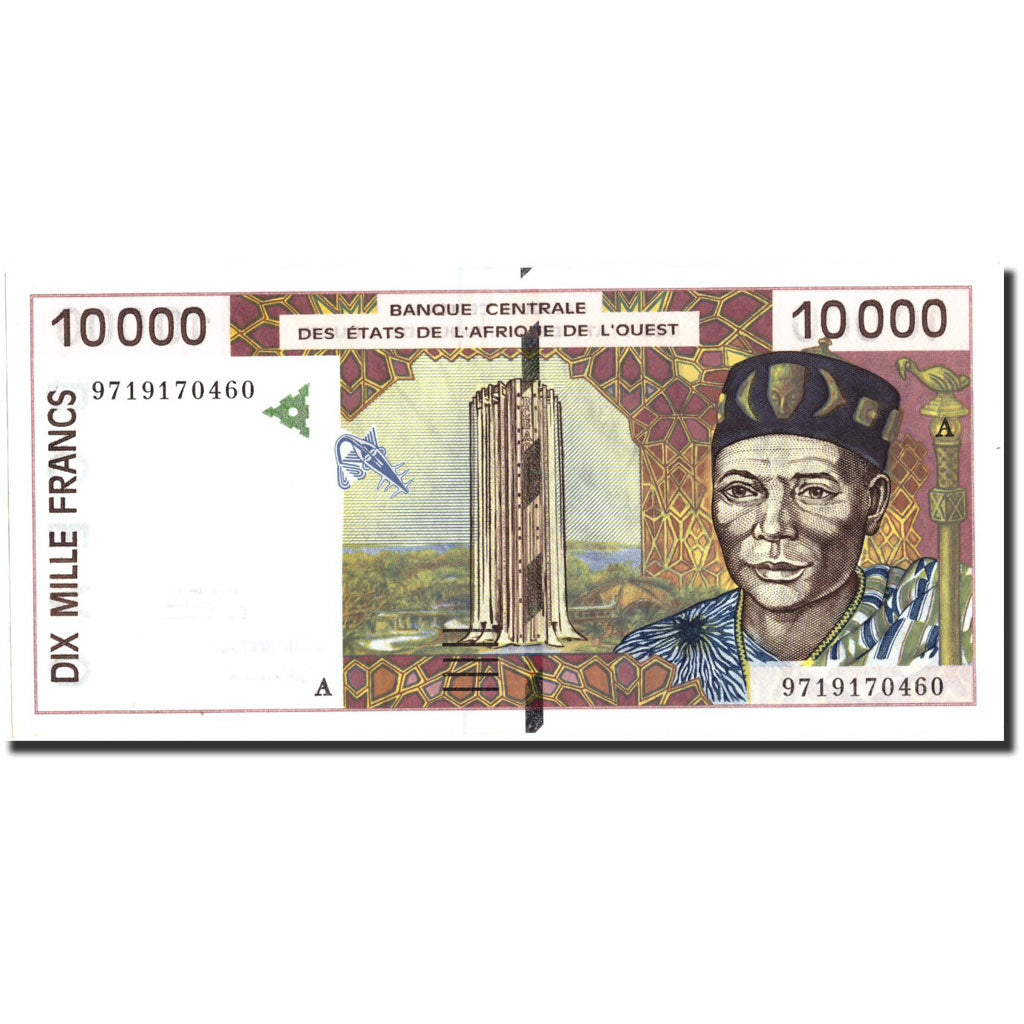 Banknote, West African States, 10,000 Francs, 1997, 1997, KM:114Ae, UNC(60-62)