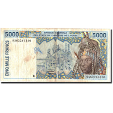 West African States, 5000 Francs, 1995, 1995, KM:713Kd, VG(8-10)
