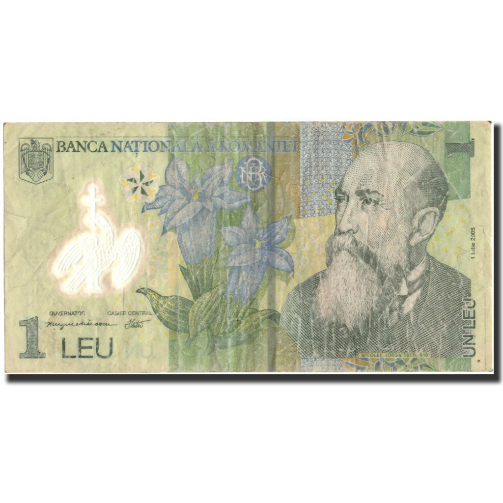 Banconote, Romania, 1 Leu, 2005, KM:117b, 2005-07-01, MB+