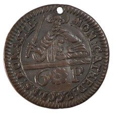 GERMAN STATES, 6 Pfennig, 1762, Munster, KM #441, AU(55-58), Copper, 4.00