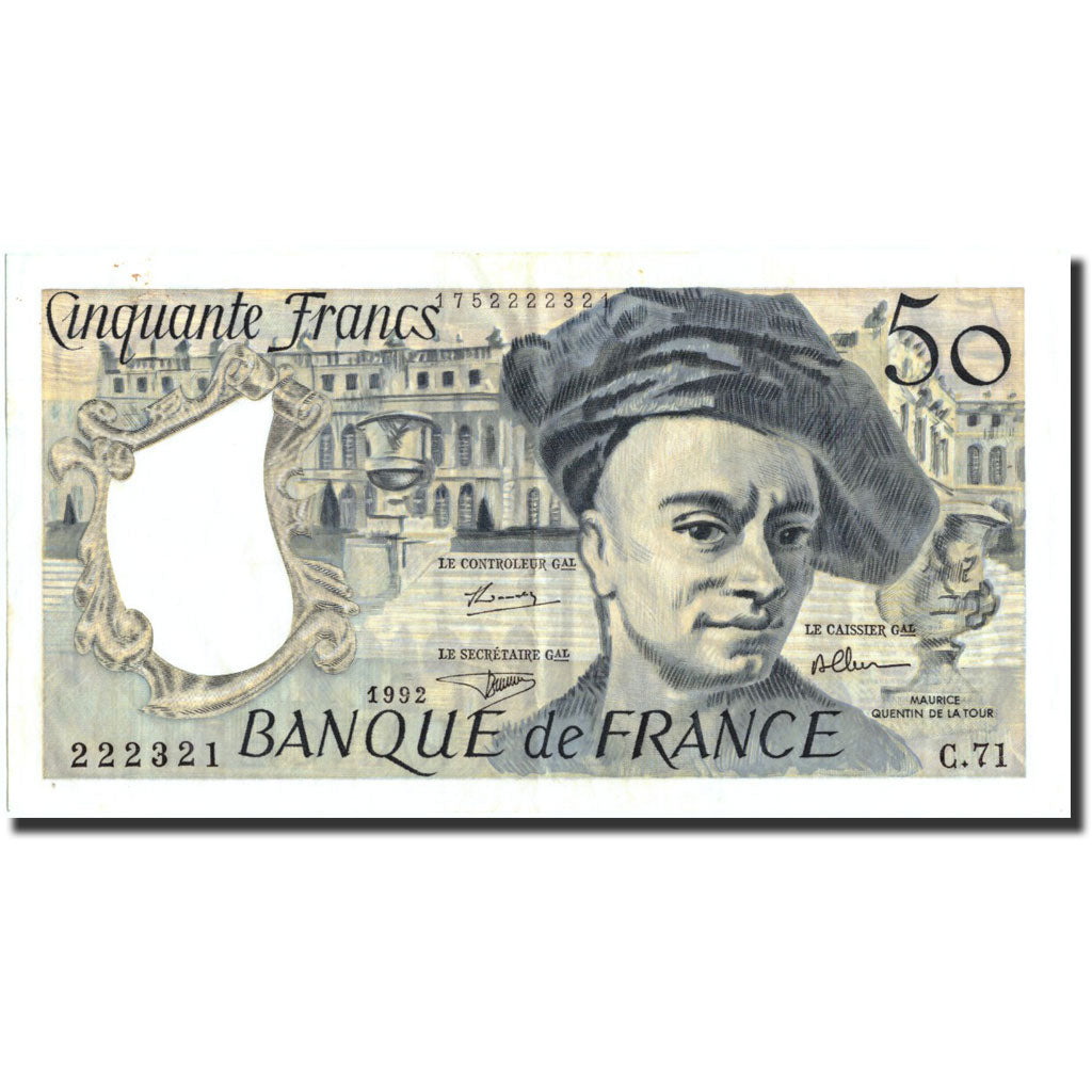 Francia, 50 Francs, 1992, KM:152f, 1992, BB+, Fayette:67.18