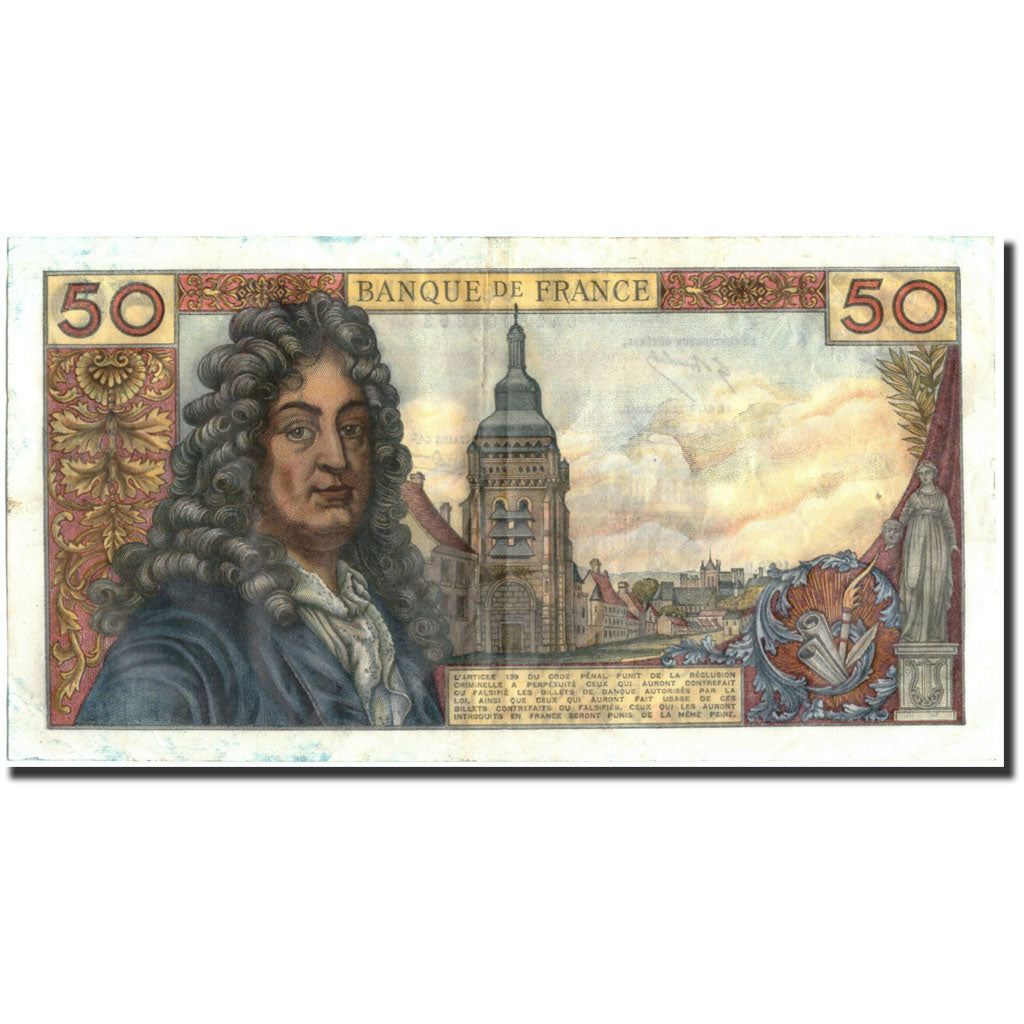 France, 50 Francs, 1970, KM:148c, 1970-11-05, EF(40-45), Fayette:64.17