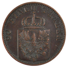 GERMAN STATES, 4 Pfennig, 1868, Cleves, KM #483, EF(40-45), Copper, 26, 5.96