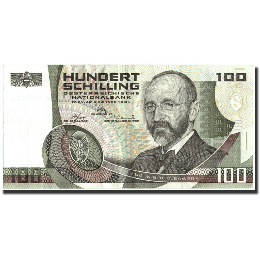 Geldschein, Österreich, 100 Schilling, 1984, 1984-01-02, KM:150, SS+