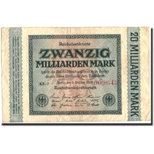Germania, 20 Milliarden Mark, 1923, KM:118c, 1923-10-01, BB