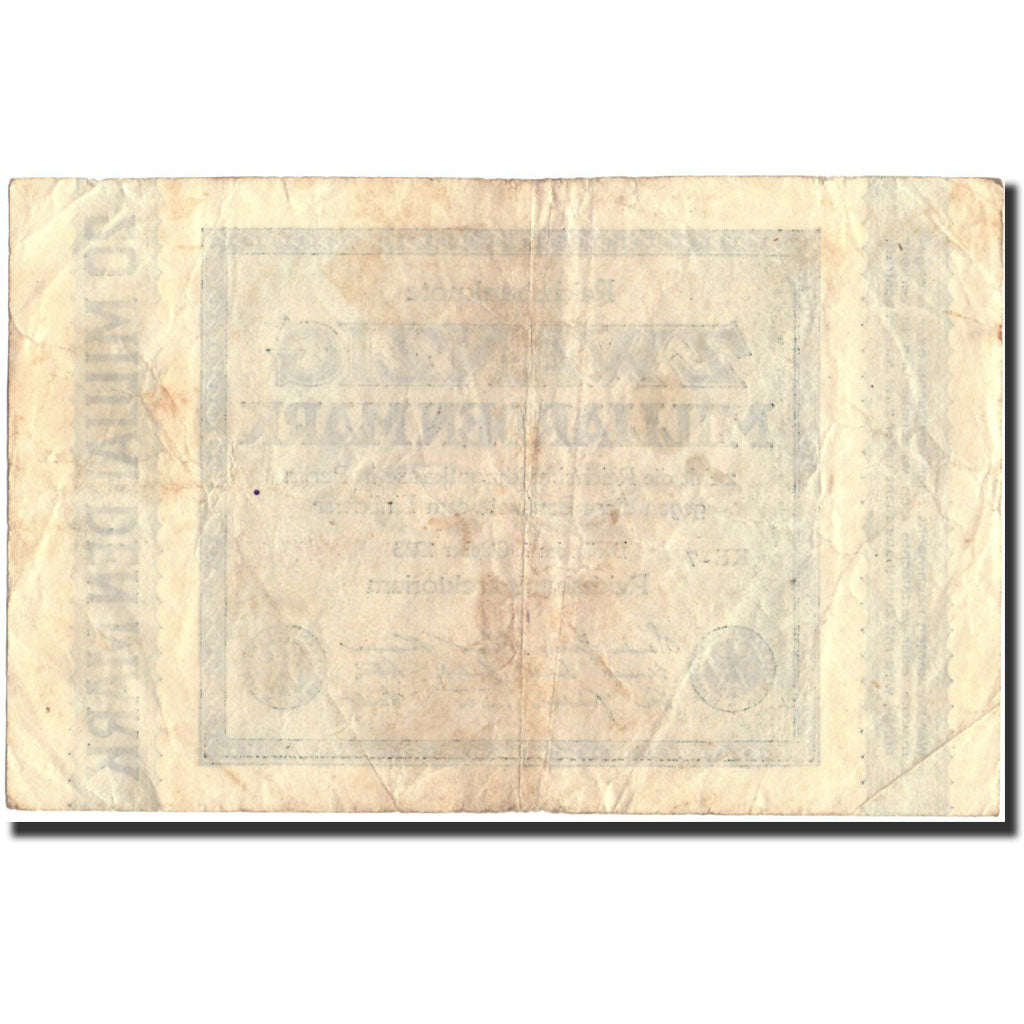 Germania, 20 Milliarden Mark, 1923, KM:118c, 1923-10-01, BB
