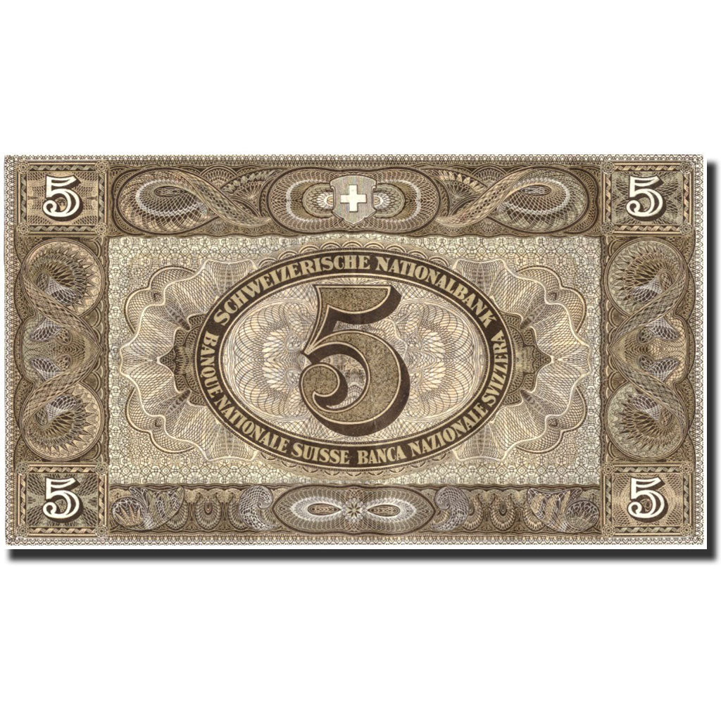 Switzerland, 5 Franken, 1940, 1940-08-31, KM:11i, AU(50-53)