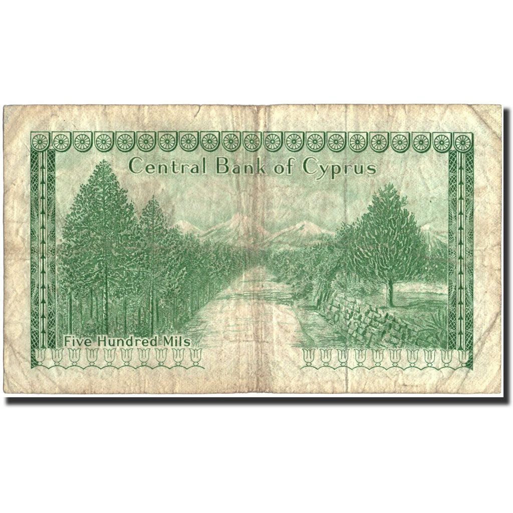 Banknote, Cyprus, 500 Mils, 1979, 1979-06-01, KM:42c, VG(8-10)