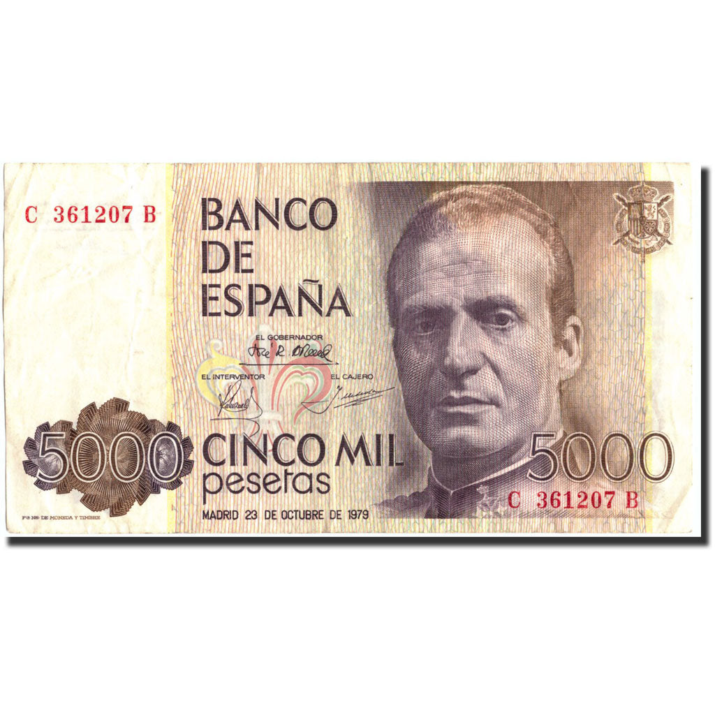 Banknote, Spain, 5000 Pesetas, 1979, 1979-10-23, KM:160, VF(20-25)