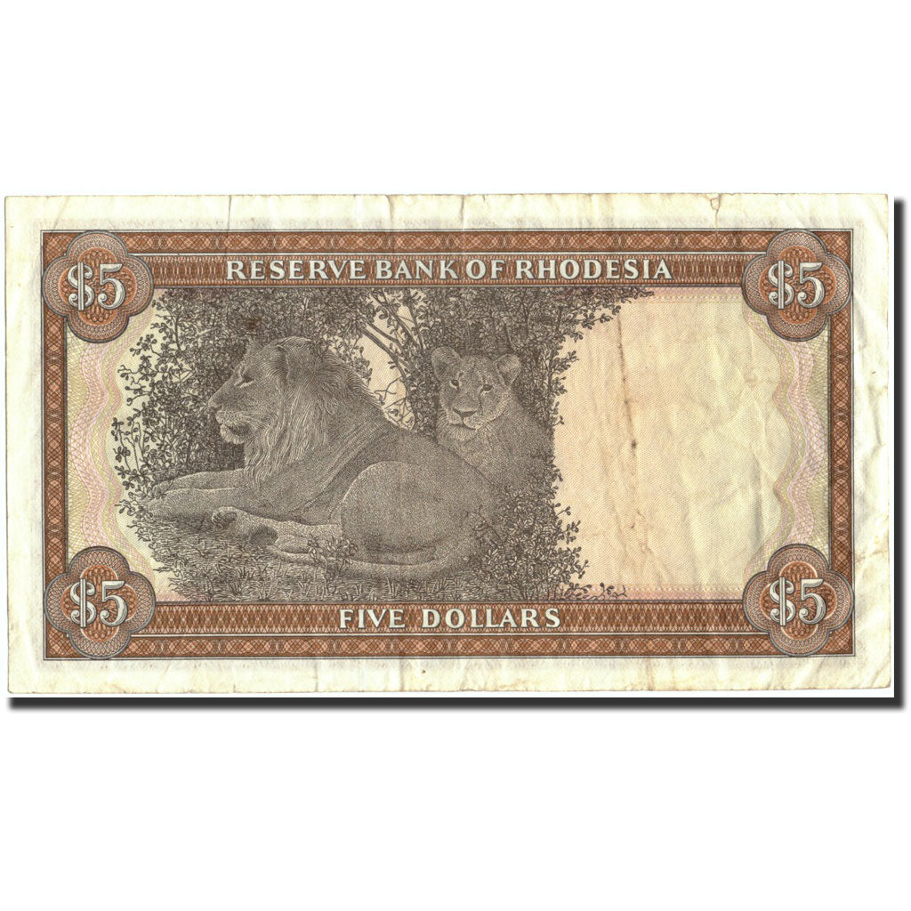Banknote, Rhodesia, 5 Dollars, 1976, 1976-03-01, KM:36a, EF(40-45)