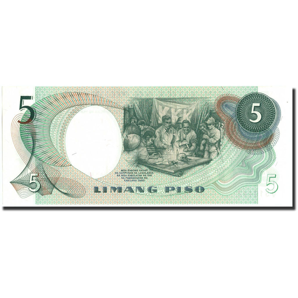 Banknote, Philippines, 5 Piso, Undated, Undated, KM:148a, UNC(65-70)