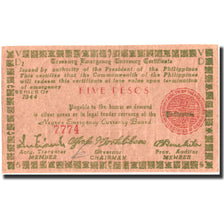 Banconote, Filippine, 5 Pesos, Undated (1942), KM:107a, Undated, BB+