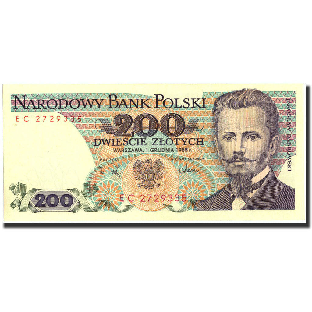 Billet, Pologne, 200 Zlotych, 1988, 1988-12-01, KM:144c, SUP+