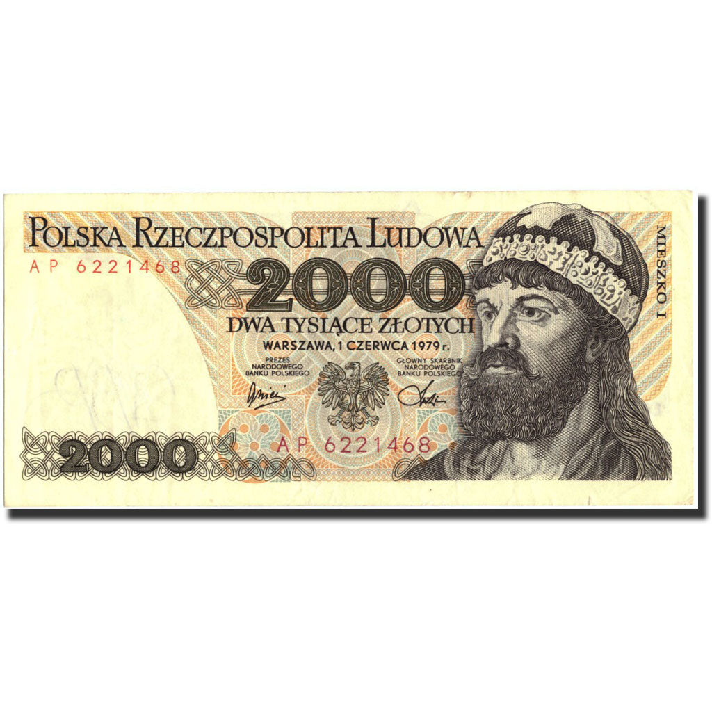 Poland, 2000 Zlotych, 1979, KM:147b, 1979-06-01, AU(50-53)
