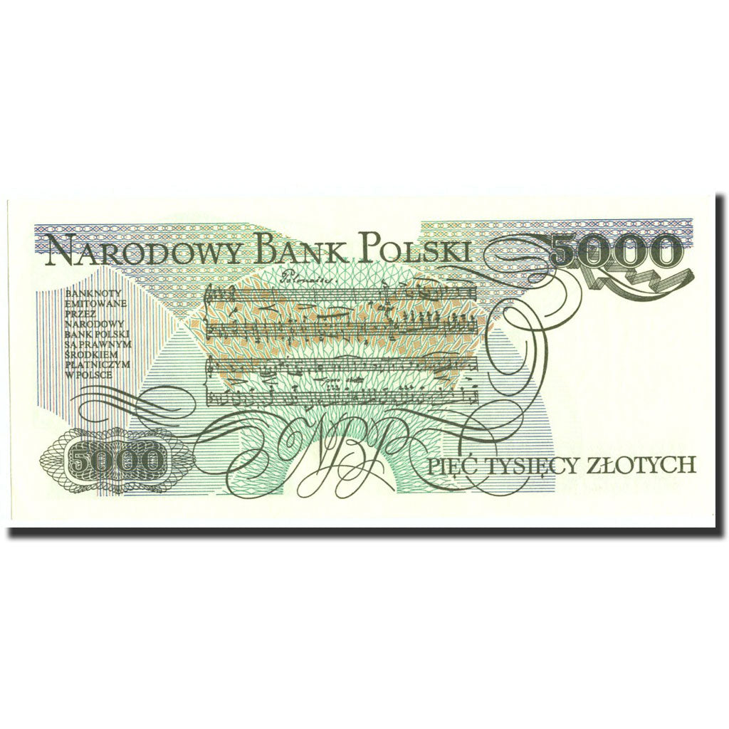 Poland, 5000 Zlotych, 1988, KM:150c, 1988-12-01, UNC(65-70)
