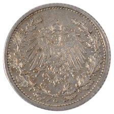 Coin, GERMANY - EMPIRE, 1/2 Mark, 1911, Karlsruhe, AU(50-53), Silver, KM:17
