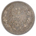 Monnaie, GERMANY - EMPIRE, 1/2 Mark, 1911, Karlsruhe, TTB+, Argent, KM:17