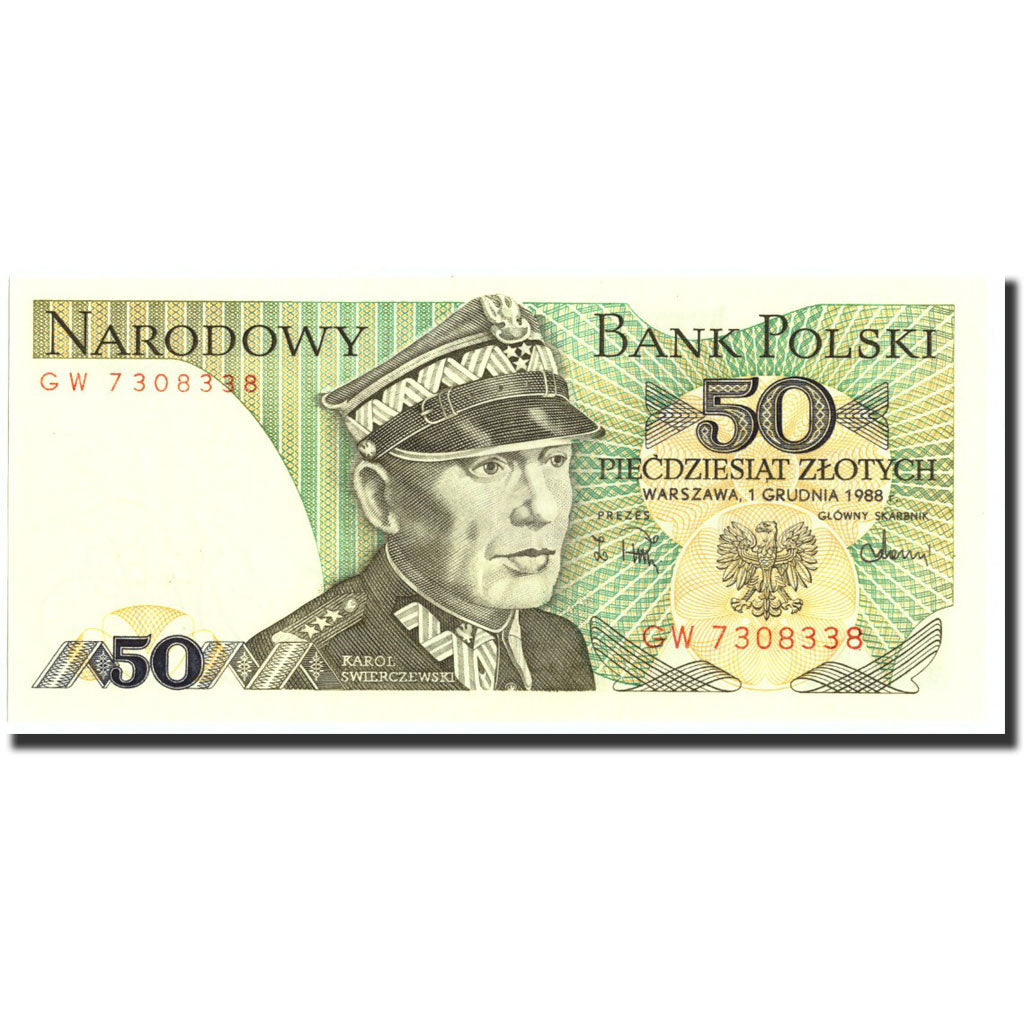 Geldschein, Polen, 50 Zlotych, 1988, 1988-12-01, KM:142c, UNZ-