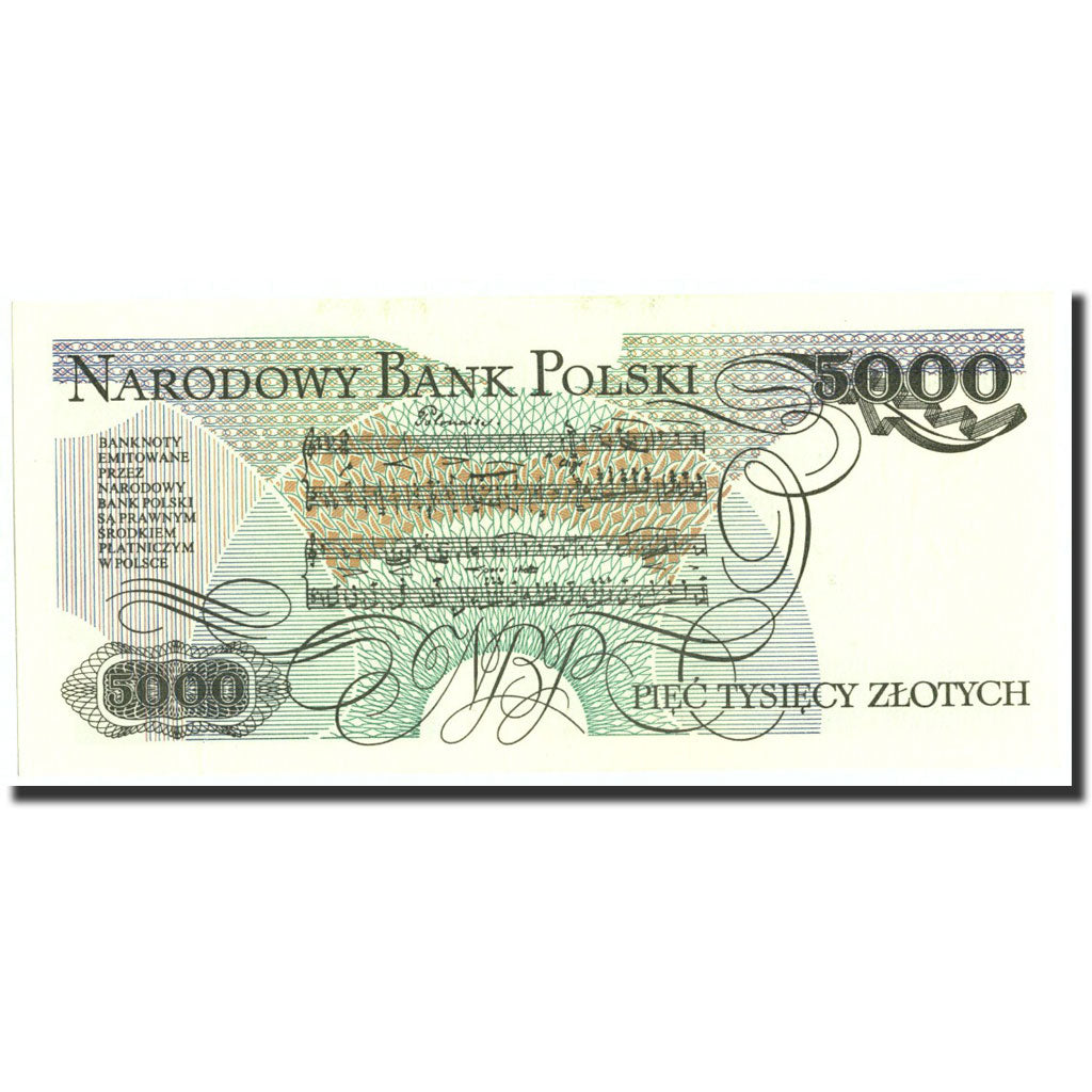 Billet, Pologne, 5000 Zlotych, 1988, 1988-12-01, KM:150c, SPL