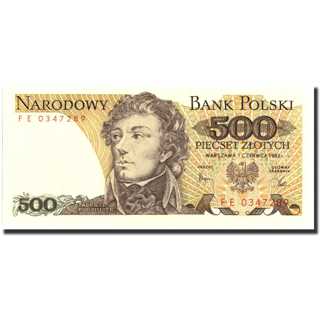 Banconote, Polonia, 500 Zlotych, 1982, KM:145d, 1982-06-01, SPL+