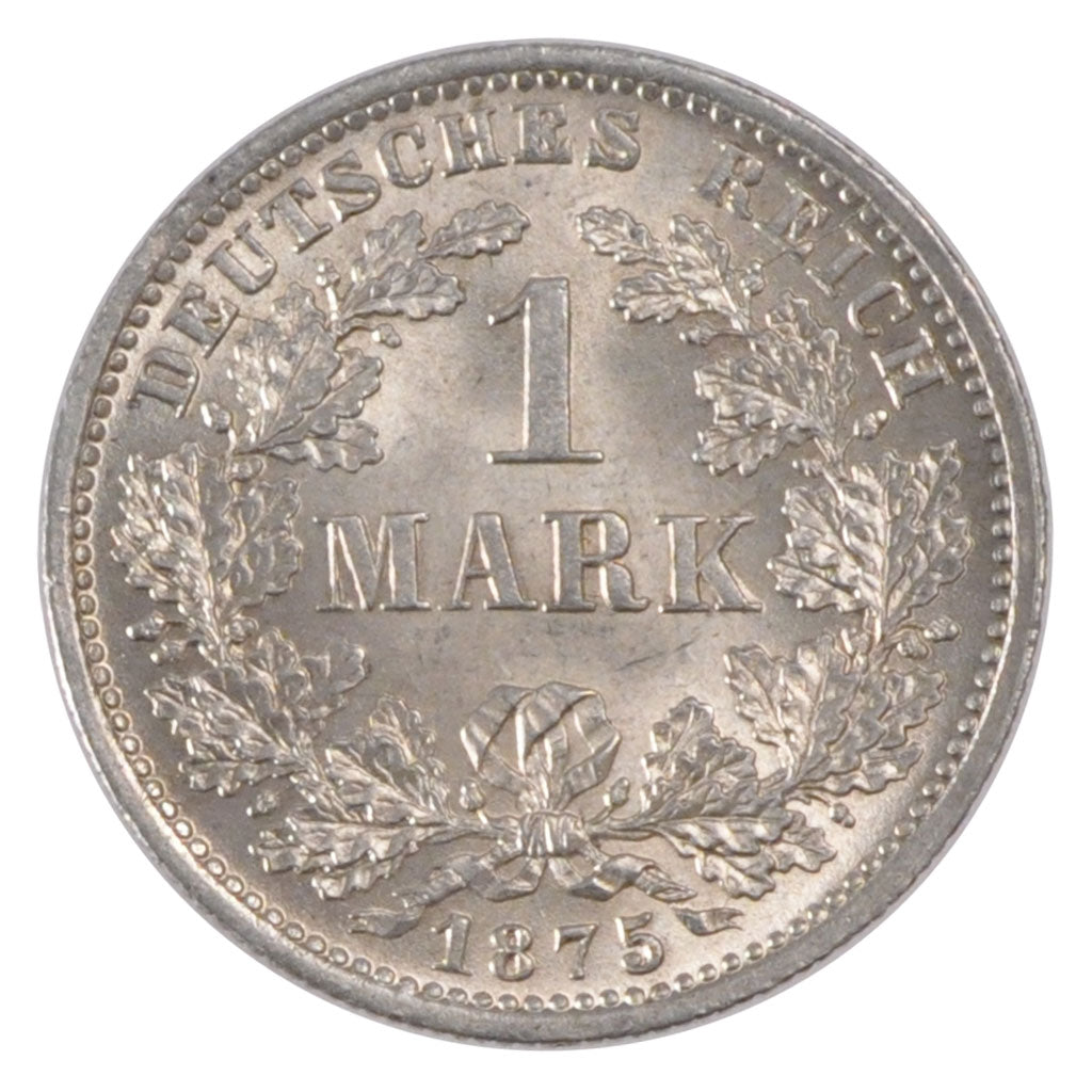 GERMANY - EMPIRE, Mark, 1875, Stuttgart, KM #7, graded, PCGS, MS(64), Silver,...