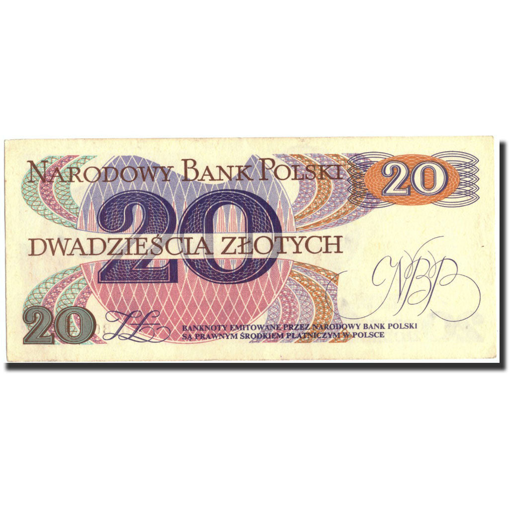 Billete, 20 Zlotych, 1982, Polonia, KM:149a, 1982-06-01, MBC
