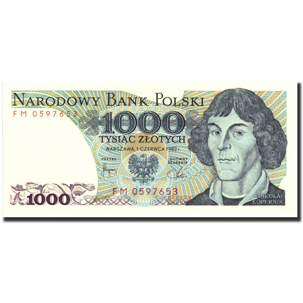 Banknote, Poland, 1000 Zlotych, 1982, 1982-06-01, KM:146a, UNC(64)