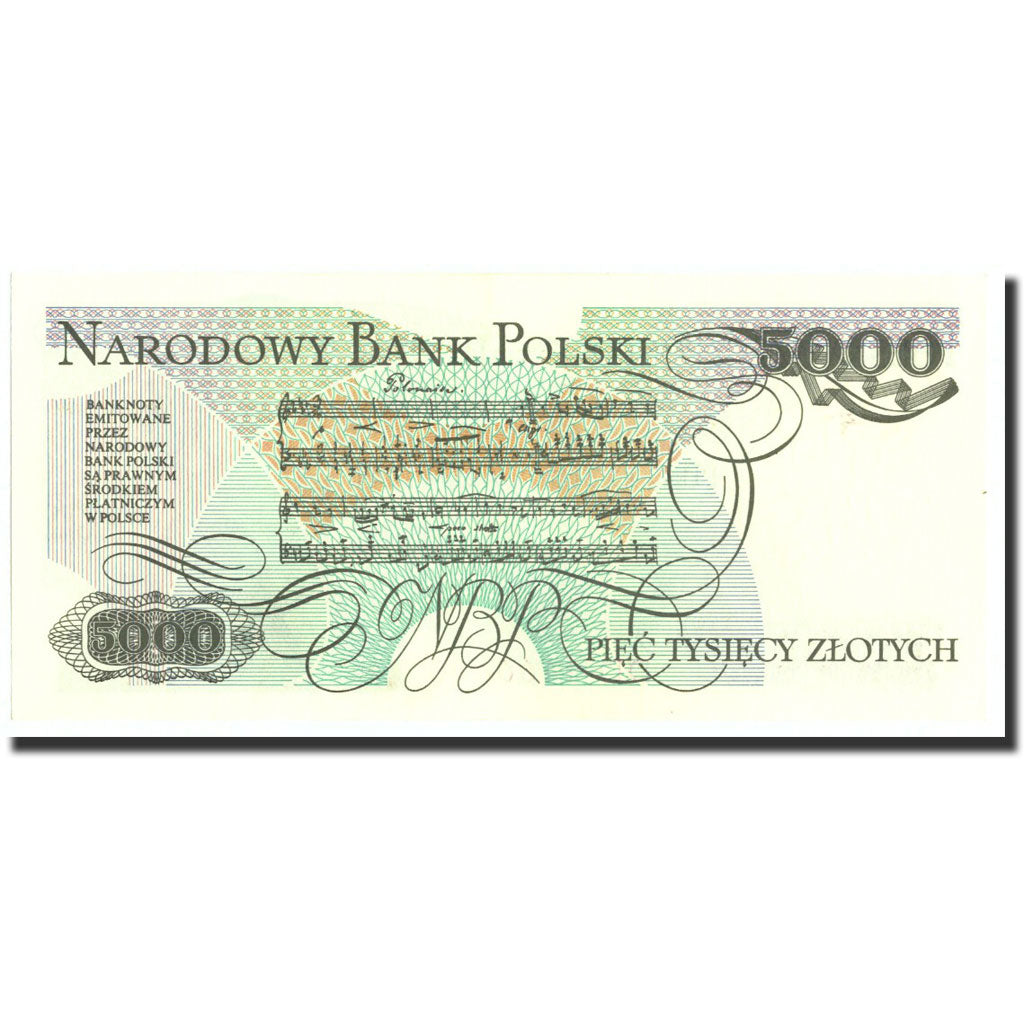 Banknote, Poland, 5000 Zlotych, 1988, 1988-12-01, KM:150c, UNC(65-70)